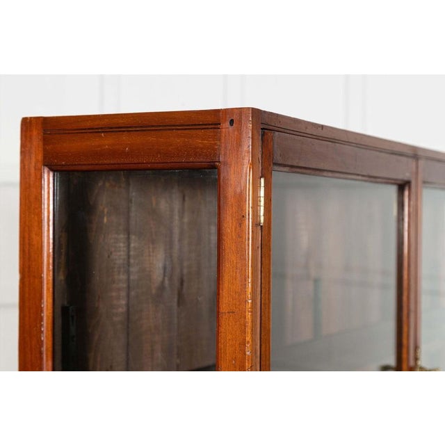 Large Antique English Mahogany Glazed Display Cabinet, 1880 For Sale - Image 9 of 15