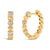 Contemporary Gold Vermeil Diamond Accent Mini Heart Hoop Earrings, Pair For Sale - Image 3 of 4