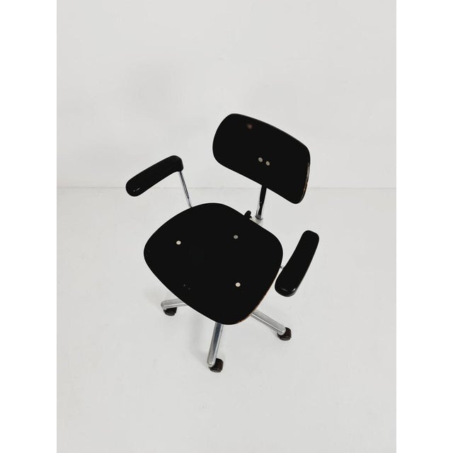 Egon Eiermann German Swivel Chair Model S 197 R by Egon Eiermann for Wilde & Spieth, 1950s For Sale - Image 4 of 11