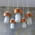 Mid-Century Scandinavian Copper and Opaline Glass Ceiling Lamp For Sale - Image 10 of 13