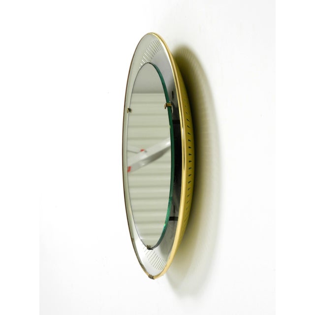 White Mid-Century Round Illuminated Metal Mirror from Hillebrand, 1966 For Sale - Image 8 of 18