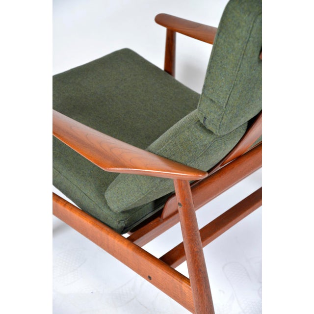 Brown Mid-Century Danish FD164 Easy Lounge Chair in Teak by Arne Vodder for France & Son, 1960s, 1961 For Sale - Image 8 of 18
