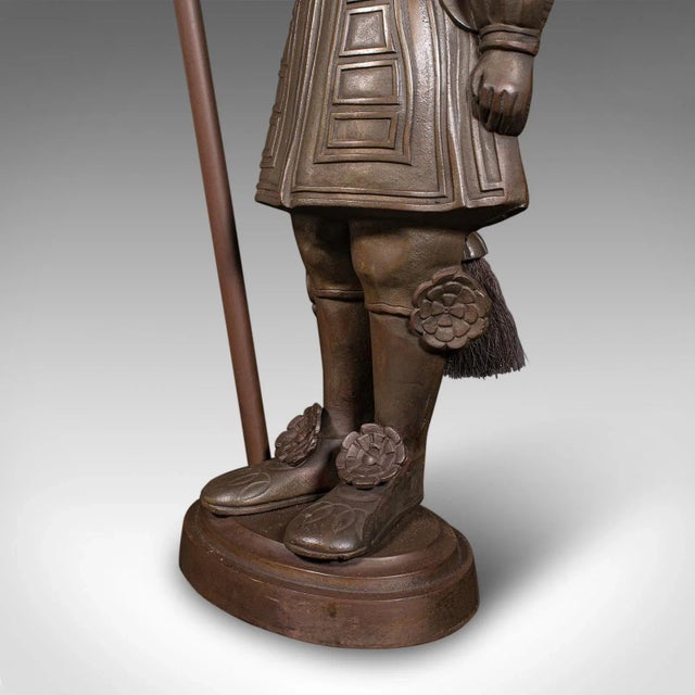 Antique Beefeater Fireside Companion, Cast Iron, English, Fire Tools, Edwardian For Sale - Image 10 of 12