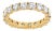 14K Yellow Gold 3.00 Cttw Shared Prong Set Round Cut Diamond Eternity Band (J-K Color, VS1-VS2 Clari EVS1010 For Sale