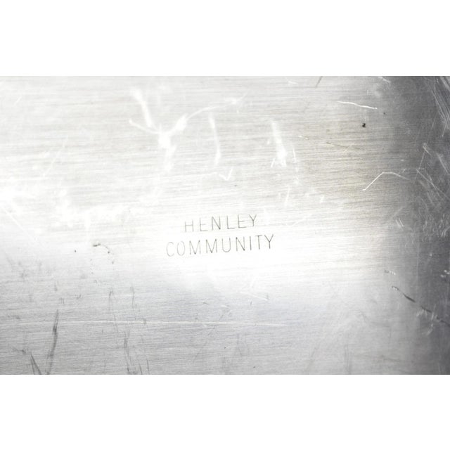 Vintage Victorian Silver Plated Twin Handle Platter Bar Tray by Henley Community For Sale - Image 11 of 13