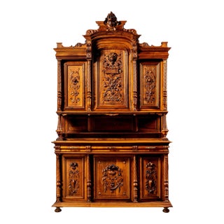 Late 19th Century Henry II Walnut Hutch For Sale