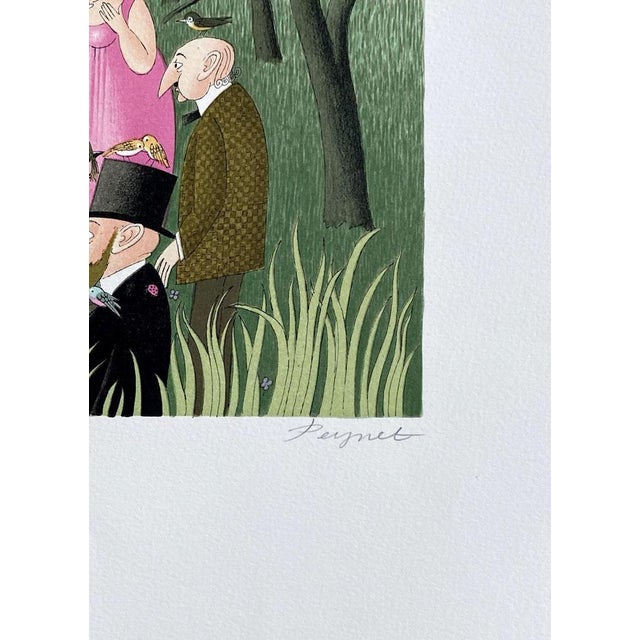 Raymond Peynet, The Sub-Prefect in the Fields, Original Lithograph For Sale - Image 5 of 6