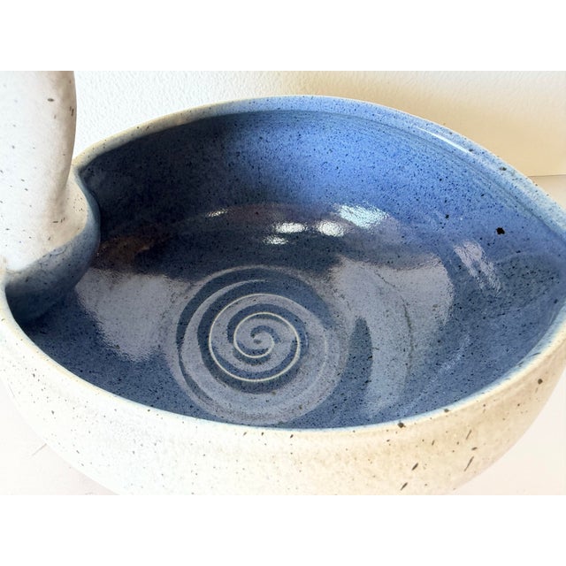 Mid-Century Modern 1980’s Vintage Handmade Ceramic Swan Bowl or Planter, Signed For Sale - Image 3 of 12
