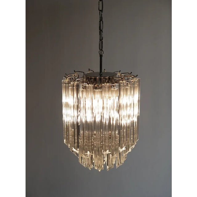 Quadriedri Murano Chandelier – 47 Trasparent Prisms For Sale In Los Angeles - Image 6 of 9