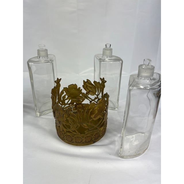 Fine Gentleman's Gilt Bronze Liquor and Cigar Set Art Nouveau Period C. 1900 For Sale - Image 10 of 12