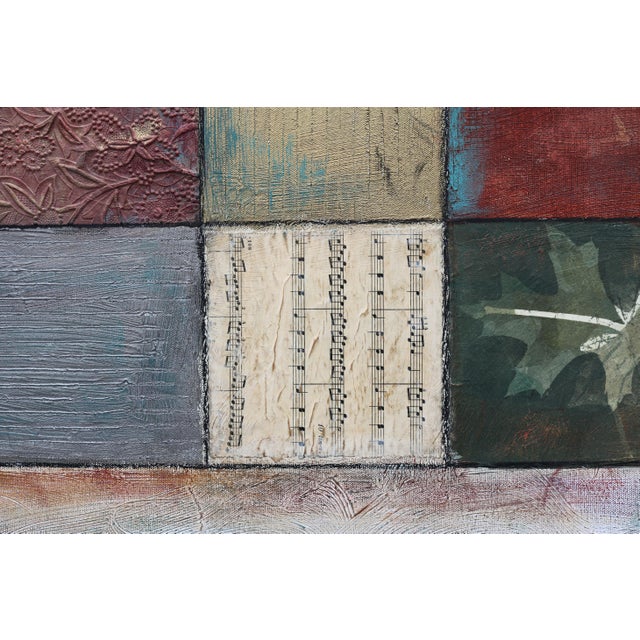 Jodi Reeb-Myers Nature's Music Abstract Mixed-Media & Collage on Canvas Artwork For Sale - Image 13 of 18