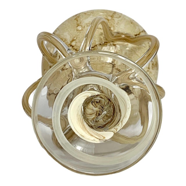 Vintage Josefina Blown Art Glass Octopus Pedestal Dish For Sale - Image 9 of 10