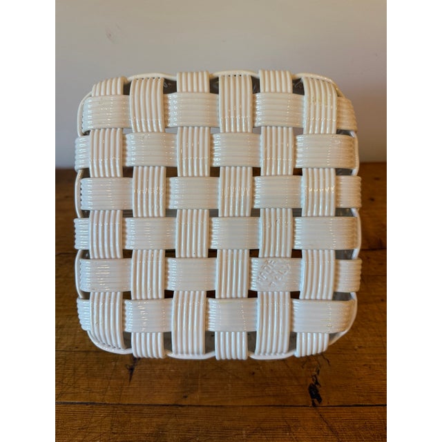 Vintage Woven Ceramic Handled Basket, Made in Italy For Sale In Portland, OR - Image 6 of 8