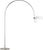Modern Thomas O'Brien by Visual Comfort Signature Oso 75" Arc Reading Floor Lamp in Polished Nickel with Matte White Shade For Sale - Image 3 of 3