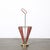Mid-Century Modernist Sculptural Brass & Carnelian Red Enamel Umbrella Stand For Sale - Image 11 of 18