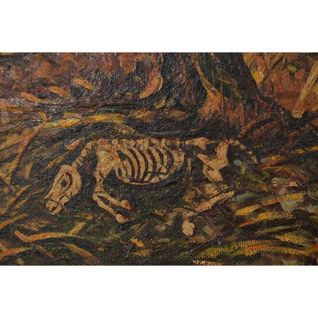 Pfoutz Original Farm Scene Oil Painting 1940'S For Sale - Image 9 of 12