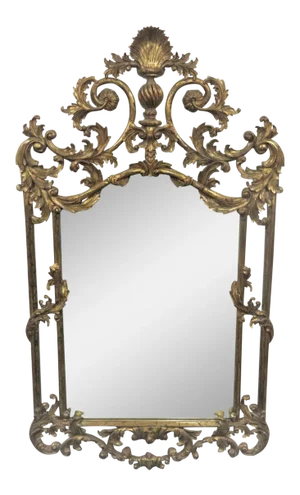 19th Century Italian Wood Gold Gilt Carved Mirror