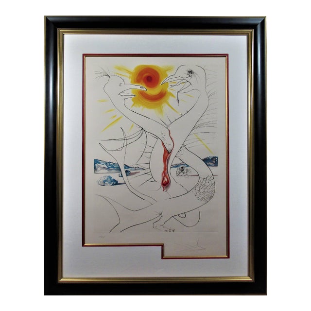 Salvador Dalí­ Le Caducee De Mars Alimente Par La Boule De Feu De Jupiter 1974 Reproduction Print For Sale