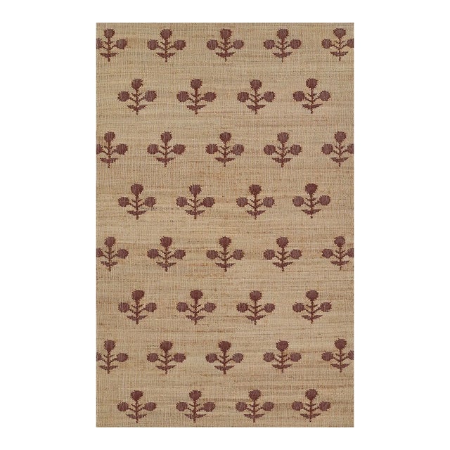 Erin Gates by Momeni Orchard Bloom Rust Hand Woven Wool and Jute Area Rug 9' X 12' For Sale