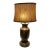 Designer Frederick Cooper Art Nouveau Style Ceramic Table Lamp With Original Woven Shade For Sale