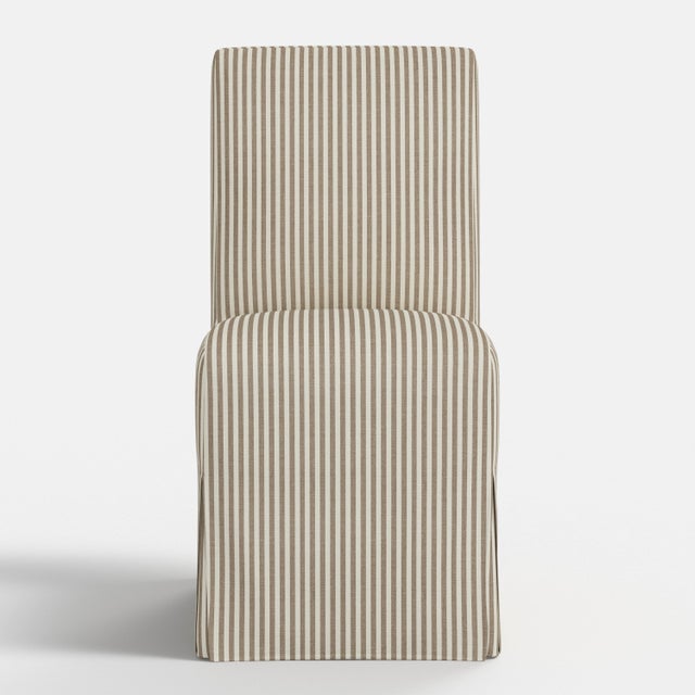 Not Yet Made - Made To Order Slipcover for Stoffer Home x Cloth & Company for Lindy Dining Chair in Jane Stripe Burlap For Sale - Image 5 of 7