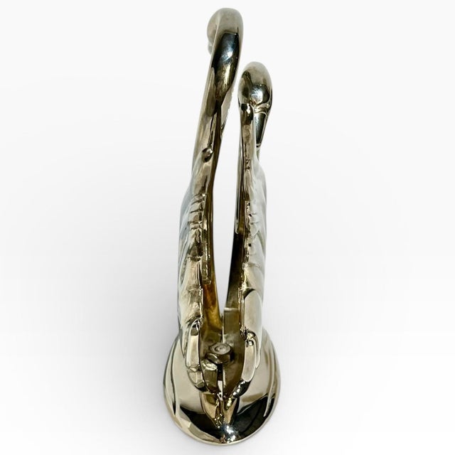 French Vintage French Silver Plate Swan Mail or Napkin Holder For Sale - Image 3 of 12
