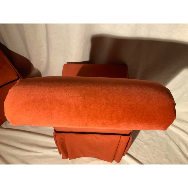 Slipper Chairs in Burnt Orange by Century Furniture - A Pair For Sale - Image 12 of 16
