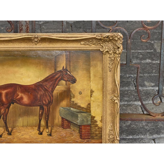 American Equestrian Oil on Board Signed Louis Nadler, Early 20th Century For Sale - Image 9 of 12