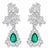 1960 Agl Certified Colombian Minor Traditional Emerald Diamond Drop Earrings Pt For Sale