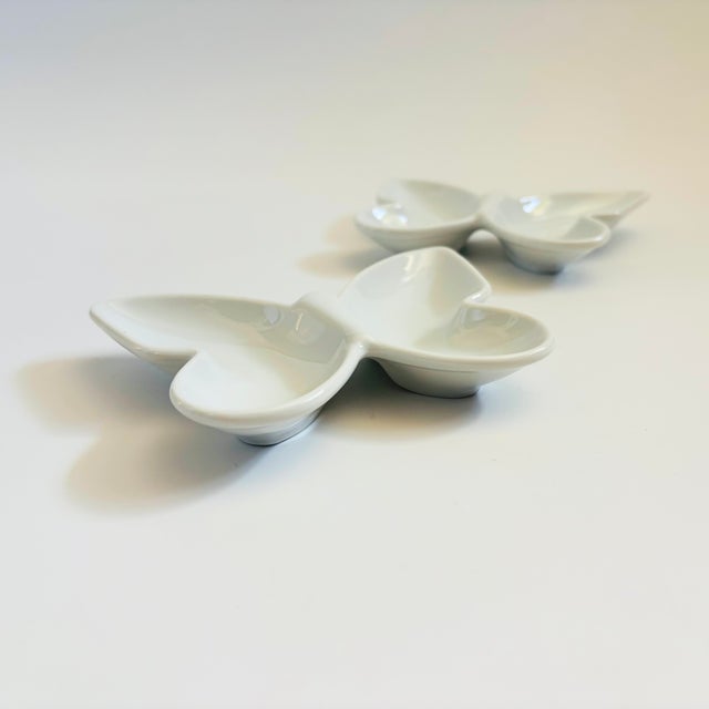 White Ceramic Butterfly Tray For Sale - Image 4 of 12