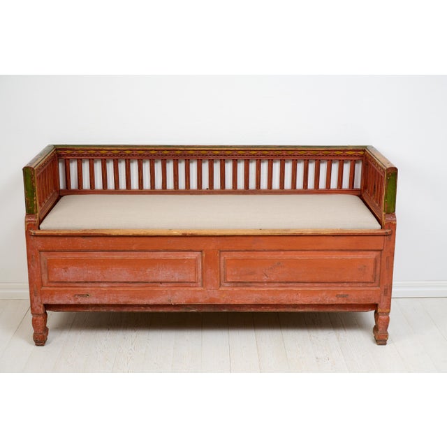 Folk Art Northern Swedish Bench For Sale - Image 6 of 15