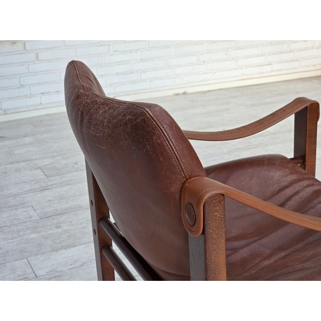 Danish Safari Armchair in Leather from Skipper's Furniture, 1970s For Sale - Image 6 of 17