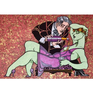 Juarez Machado Signed Limited Edition Serigraph – Champagne Evening Scene For Sale