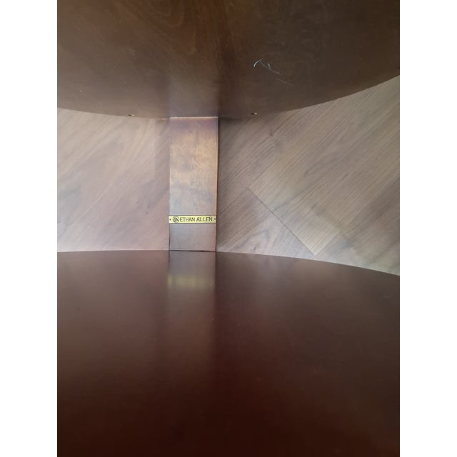 Vintage Ethan Allen Townhouse Library Table – Traditional Mahogany Writing & Accent Table For Sale - Image 9 of 10