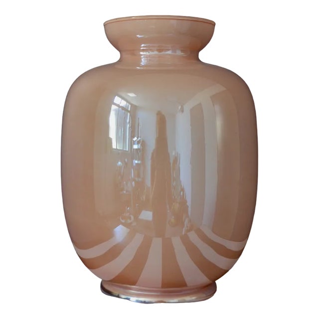 Large Vase in Rose Murano Glass For Sale