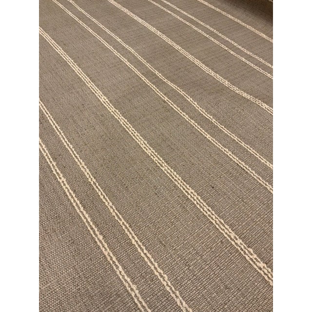 Transitional Thibaut: Nomad Nolan - Stripe - Linen Designer Fabric - 7.5 Yards For Sale - Image 3 of 3