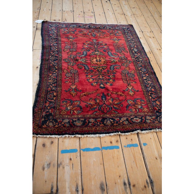 Textile Vintage Fine Lilihan Rug 3'8" X 4'10" For Sale - Image 7 of 11