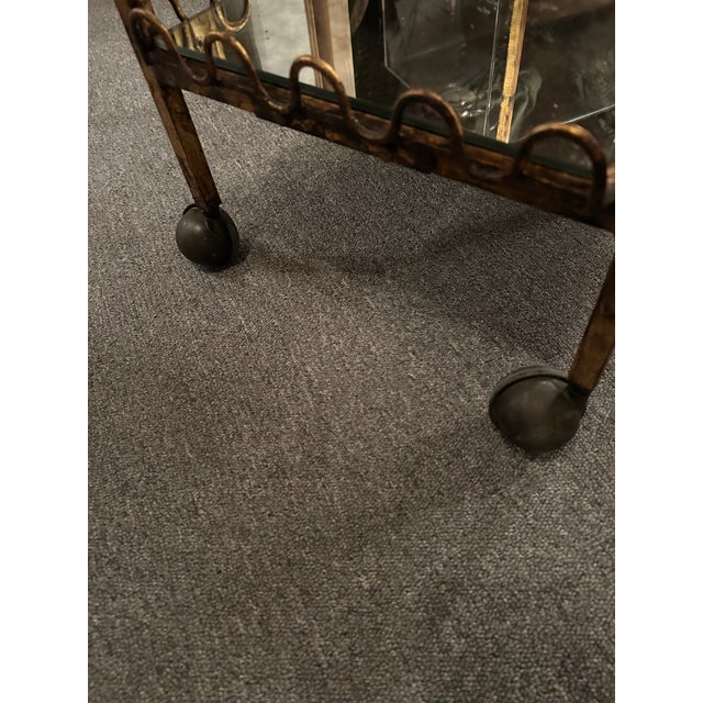 Giltiron Vintage Italian Bar Cart For Sale - Image 9 of 10