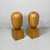 Italian Postmodern Stylized Head Sculptures in Wood, 1990s, Set of 2 For Sale - Image 11 of 11
