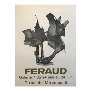 1960's Vintage French Exhibition Poster, Feraud For Sale