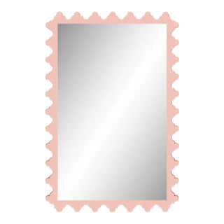 Fleur Home Garden District Magazine Rectangle Mirror in Salmon Berry, 35.5x47 For Sale