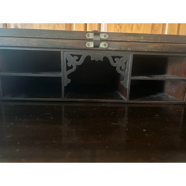 1920s Mahogany Spinet Writing Desk, Attributed to Bay View Furniture Co., Style 357 For Sale - Image 9 of 10