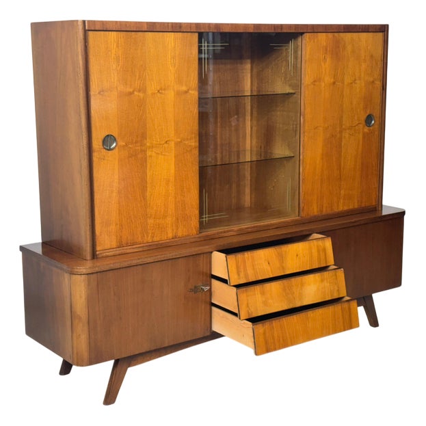 Vintage Display Highboard Cabinet For Sale
