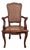 1920s Italian Hand-Carved Walnut Louis XV Double-Caned Armchair For Sale