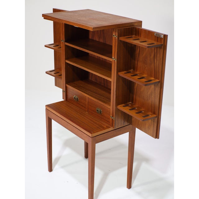 Danish Teak Bar Cabinet by Henning Korch for Silkeborg Møbelfabrik, 1960s For Sale - Image 4 of 14