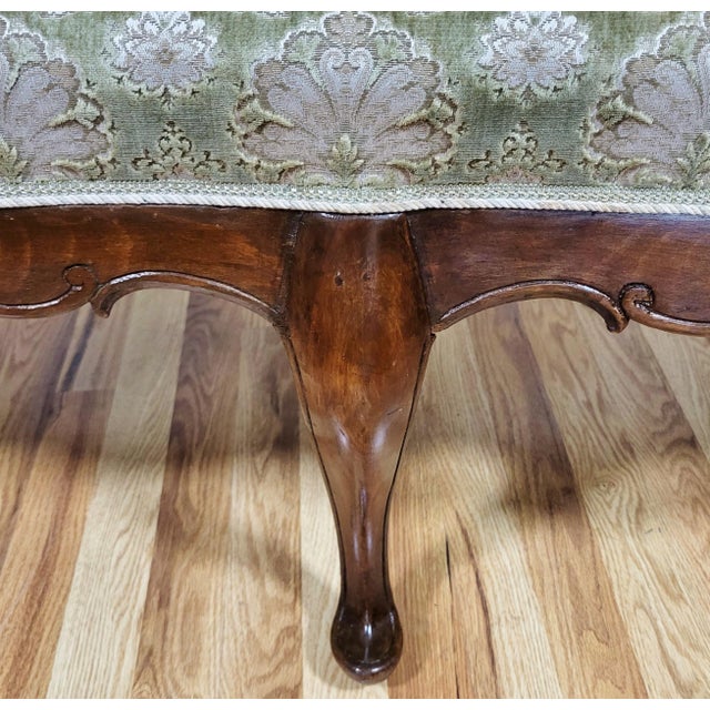 Rare Antique Dutch Belgium 18th C Provincial Carved Walnut Settee Sofa Loveseat For Sale - Image 15 of 16