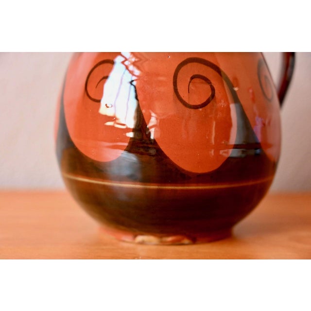 Handcrafted Ceramic Pitcher by E.K. Chaixia, 1970s For Sale - Image 4 of 7