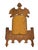 Antique Tramp Art Carved Wood Mirror With Candleholders and Pocket For Sale - Image 10 of 13