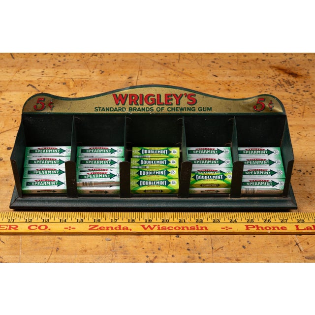 Industrial Mid 20th Century Wrigleys Chewing Gum General Store Counter Display For Sale - Image 3 of 10