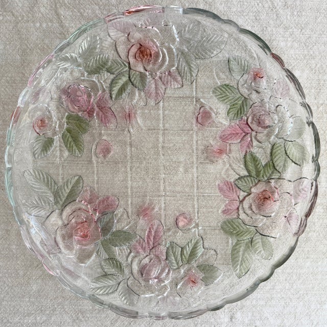 Art Deco Vintage Studio Nova Retired Beauty Rose Serving Platter by Mikasa For Sale - Image 3 of 5